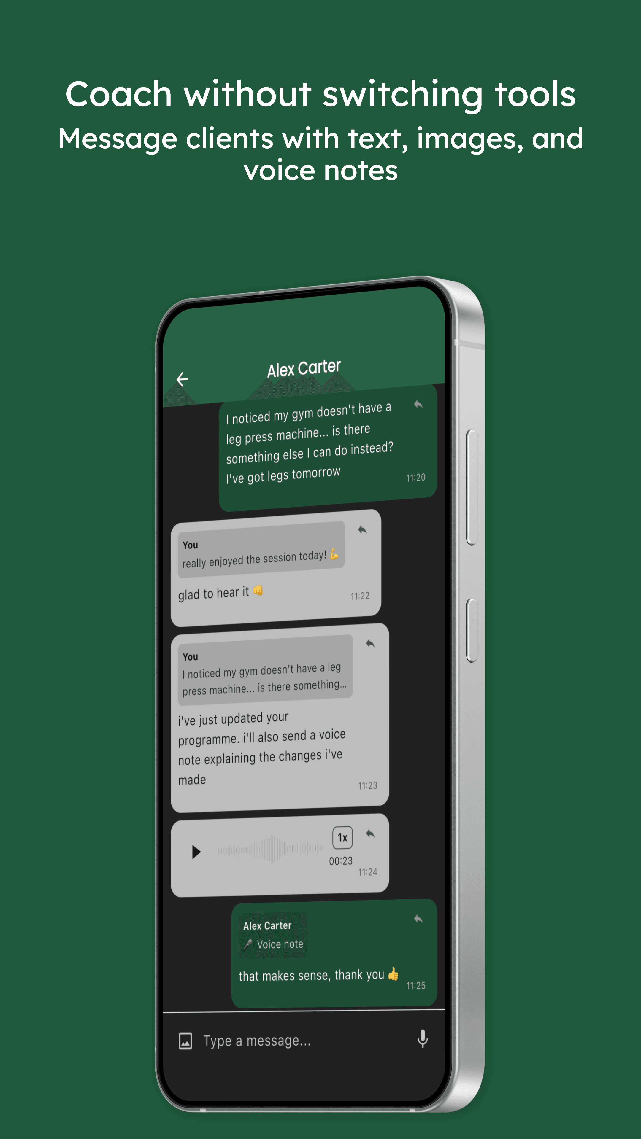 Kōdō client messaging screen